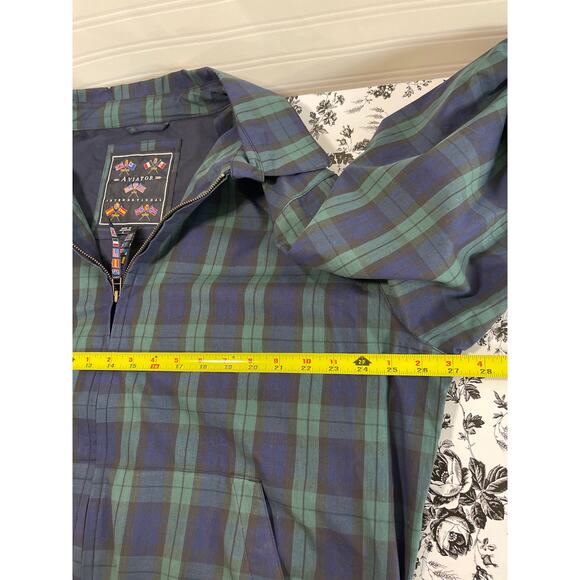 Aviator International VTG 95s Tartan Everyday Sports Bomber Jacket Mens Size L - Picture 10 of 15